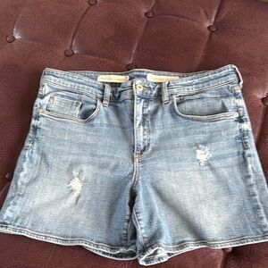 Pilcro and the Letterpress Blue Casual Jean Shorts